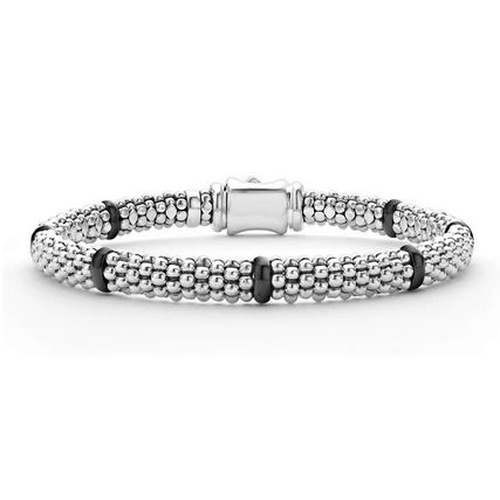 LAGOS BLACK CAVIAR 7 STATION BRACELET