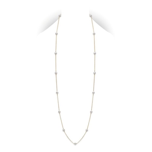 MIKIMOTO PEARL STATION NECKLACE-32 NCH