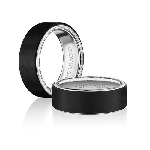 VERRAGIO GOLD AND TITANIUM GENTLEMANS WEDDING BAND