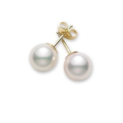 MIKIMOTO AKOYA PEARL STUD EARRINGS AAA 7-7.5 MM