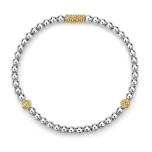 LAGOS CAVIAR ICON 4MM STRECH BRACELET