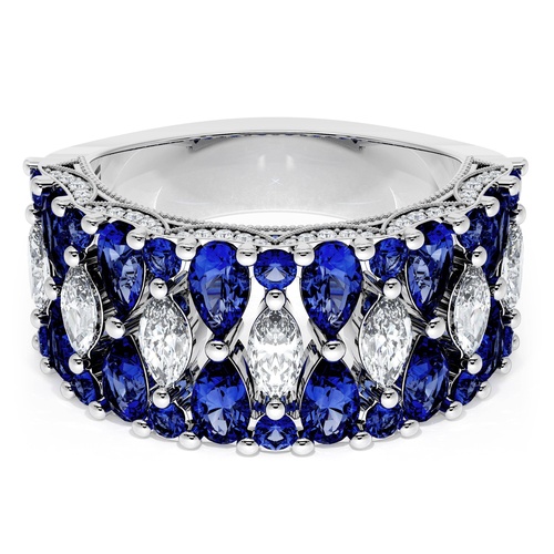 TACORI ROYALT SAPPHIRE AND DIAMOND WEDDING BAND