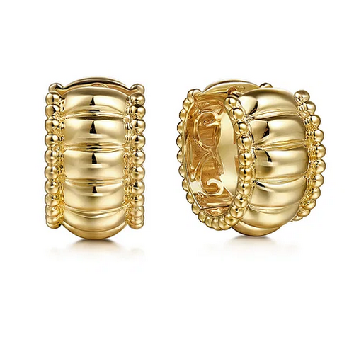 GABRIEL AND CO FASHION BUJUKAN WIDE HUGGIE EARRINGS