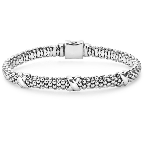 LAGOS SIGNATURE CAVIAR TRIPLE X BRACELET