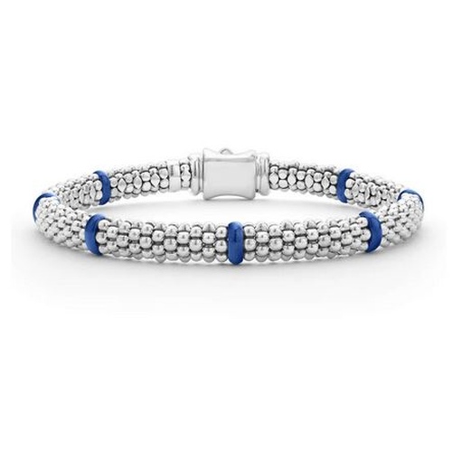 LAGOS BLUE CAVIAR 6MM STATION BRACELET