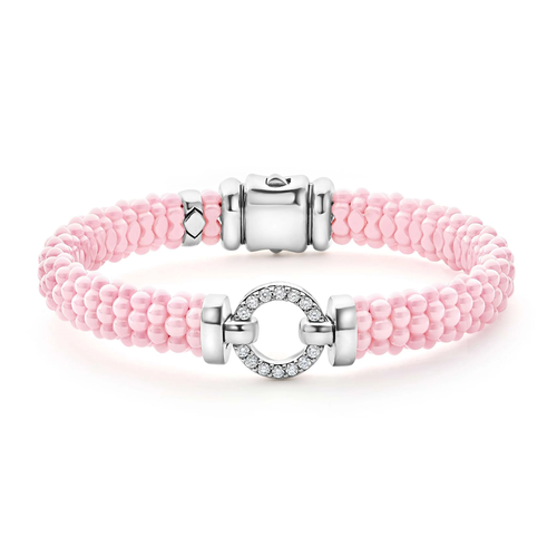 LAGOS PINK CAVIAR DIAMOND CIRCLE BRACELET
