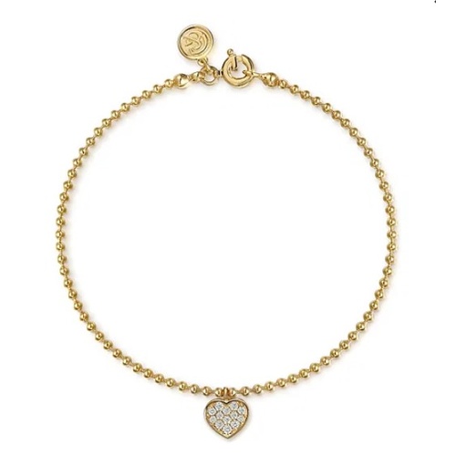GABRIEL AND CO FASHION BUJUKAN PAVE DIAMOND HEART BRACELET