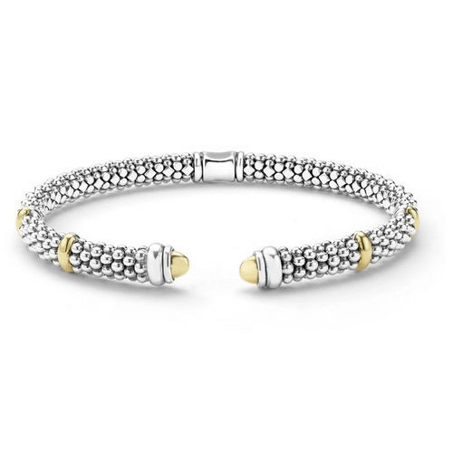 LAGOS SIGNATURE CAVIAR VERSA TORQUE BRACELET