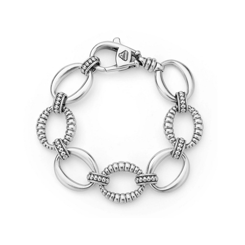LAGOS SIGNATURE CAVIAR FLUTED LINK BRACELET