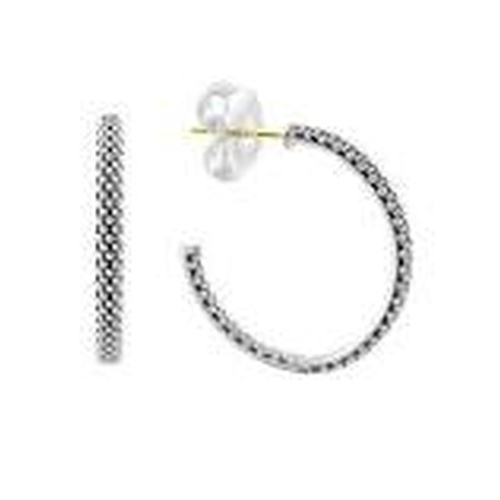 LAGOS SIGNATURE CAVIAR CAVIAR HOOPS 25 MM