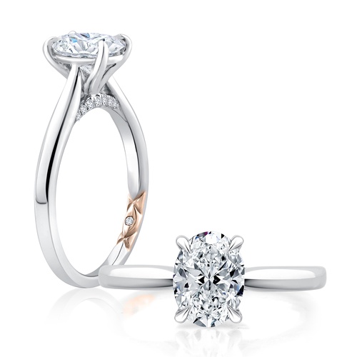A. JAFFE SOLITAIRE DIAMOND ENGAGEMENT RING