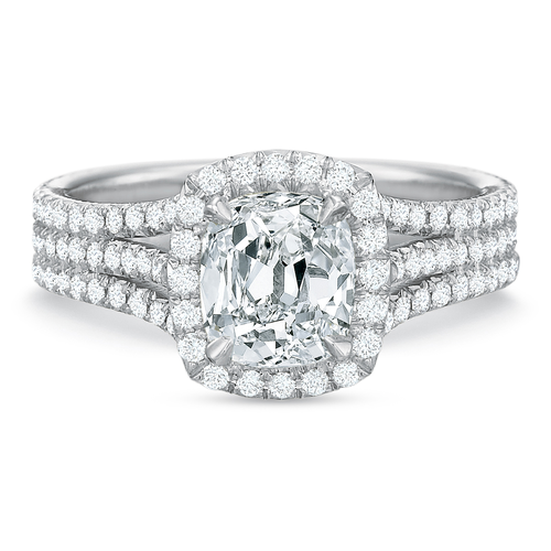 Precision Set Shared Prong Engagement Ring 261418w