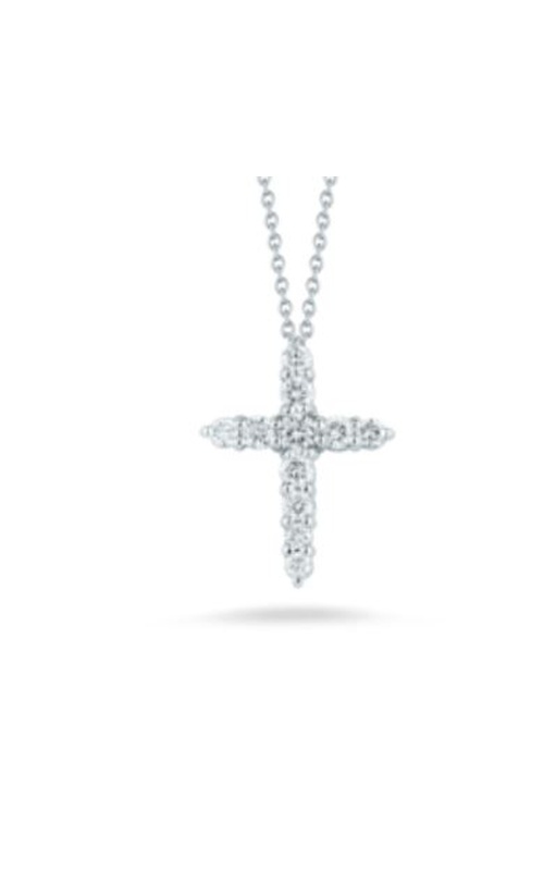 Sophisticated 18K White Gold Cross Necklace
