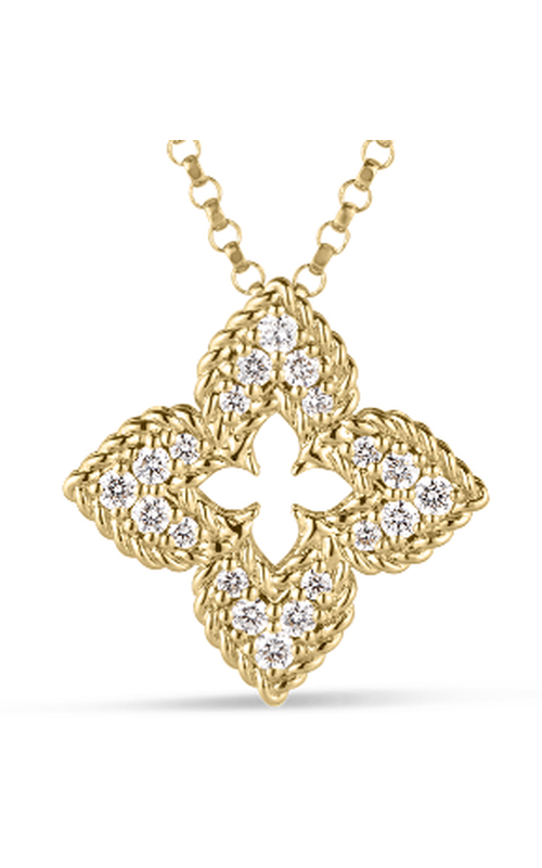 Luxurious 18K Yellow Gold Diamond Necklace