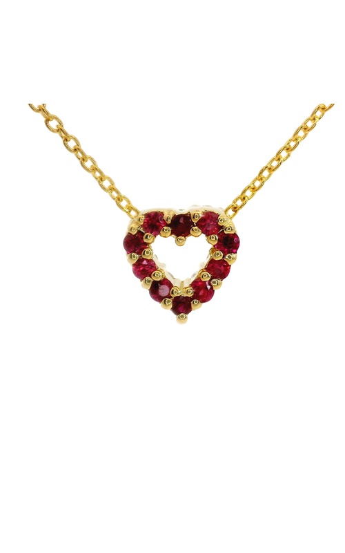 Lustrous 18K Yellow Gold Heart Necklace