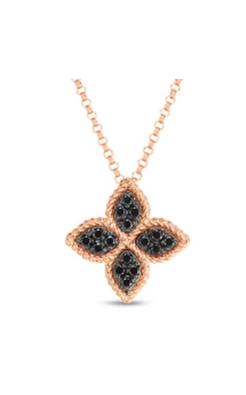 Exquisite 18K Rose Gold Floral Diamond & Gemstone Necklace