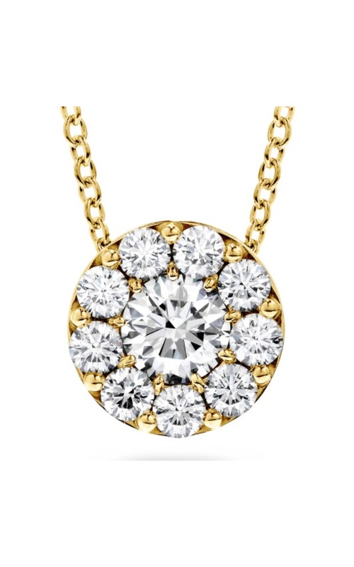 18K Yellow Gold Diamond Pendant Necklace