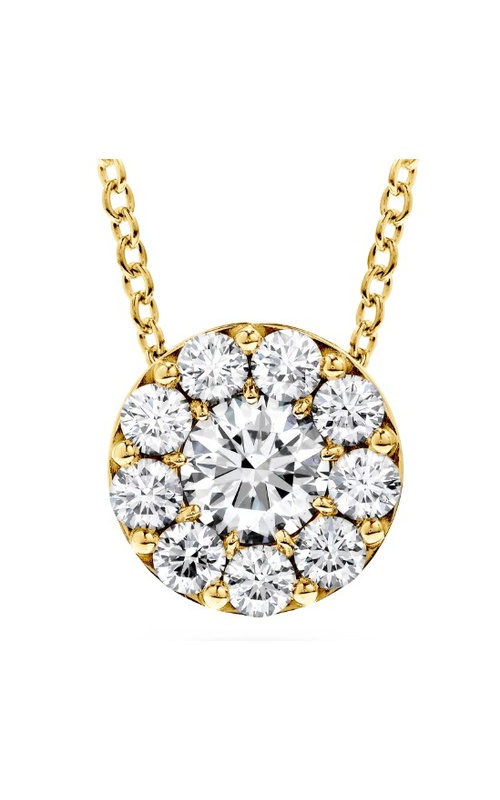 18K Yellow Gold Diamond Pendant Necklace