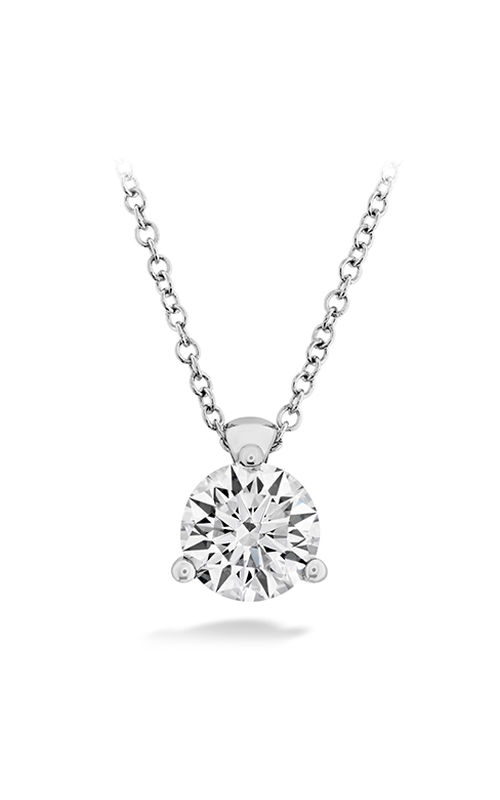 Elegant 18K White Gold Solitaire Diamond Pendant Necklace