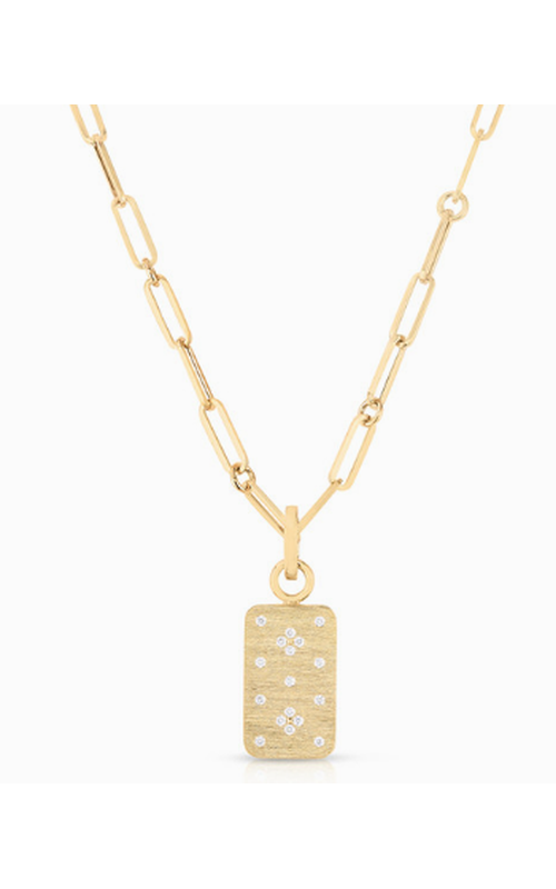 Exquisite 18K Yellow Gold Diamond Pendant Necklace
