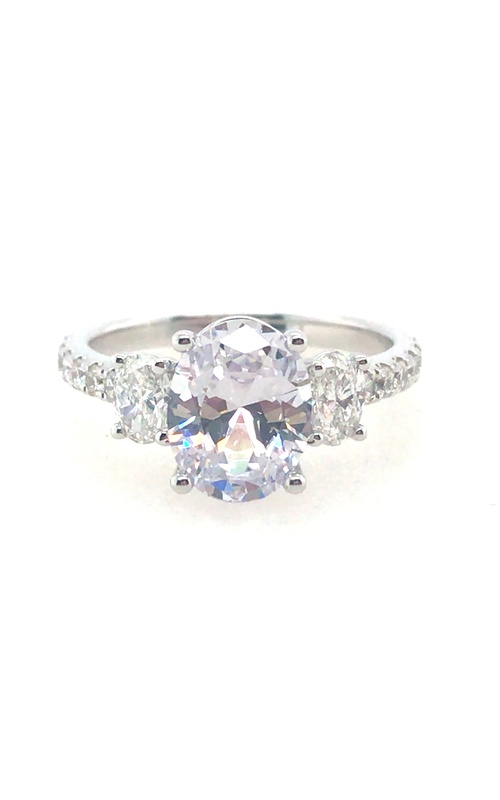 Elegant 14K White Gold Engagement Ring