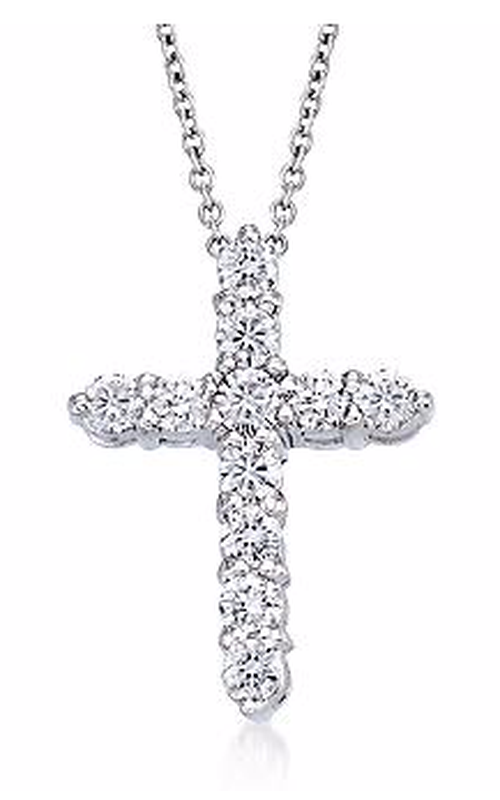 Stunning 18K White Gold Cross Necklace