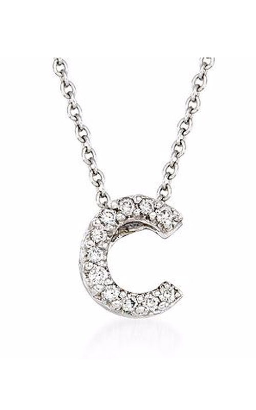 Luxury 18K White Gold Initial Necklace