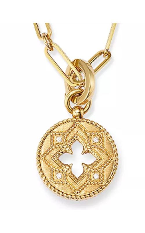 18K Yellow Gold Diamond Pendant Necklace