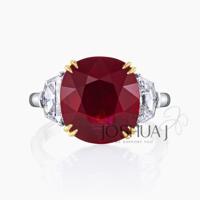 Cushion Ruby Ring