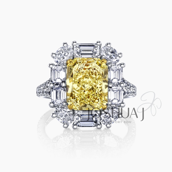 Radiant Diamond Halo Ring