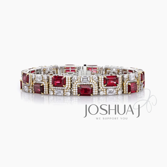 Emerald-Cut Ruby Bracelet