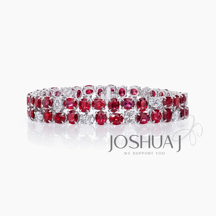 Oval Ruby Bracelet