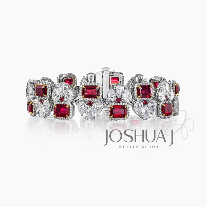 Emerald-Cut Ruby Bracelet