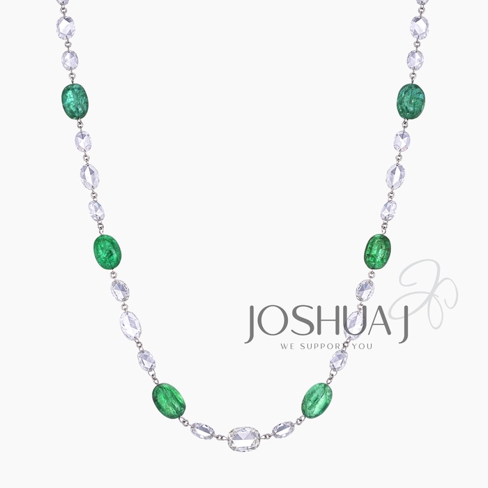 Oval Emerald Necklace