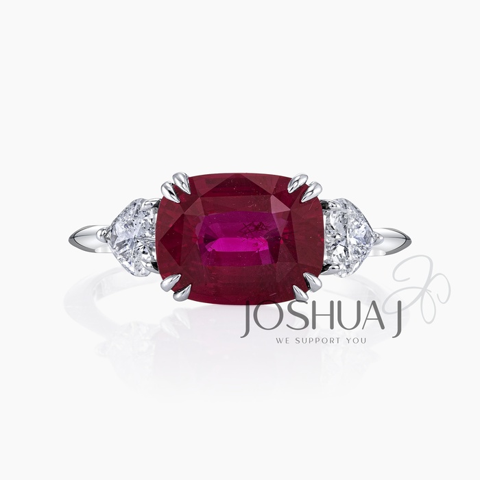 Cushion Ruby Ring