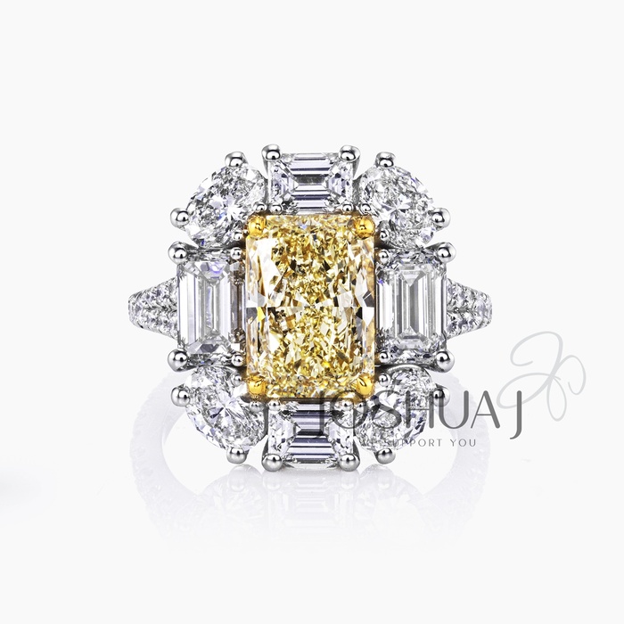 Radiant Diamond Halo Ring