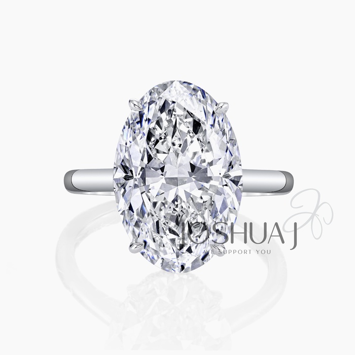 Oval Diamond Solitaire Ring
