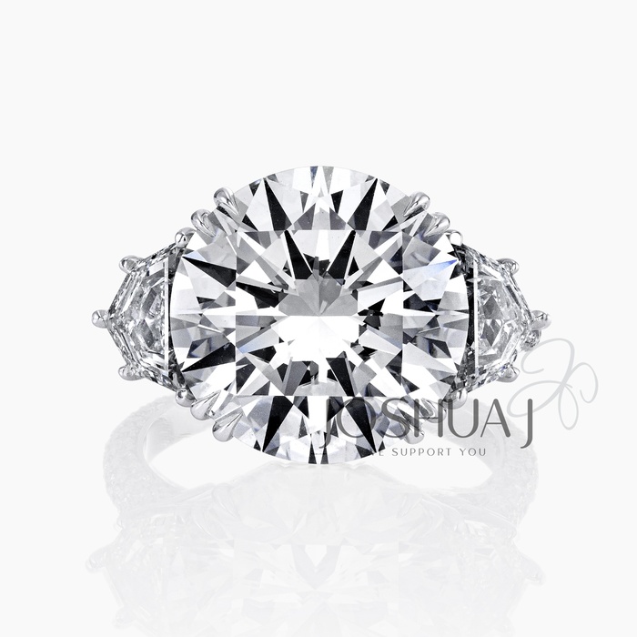 Cushion Diamond Three-Stone Ring
