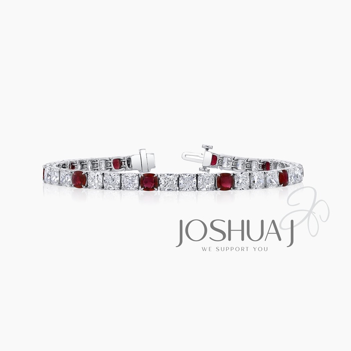 Cushion Ruby Bracelet