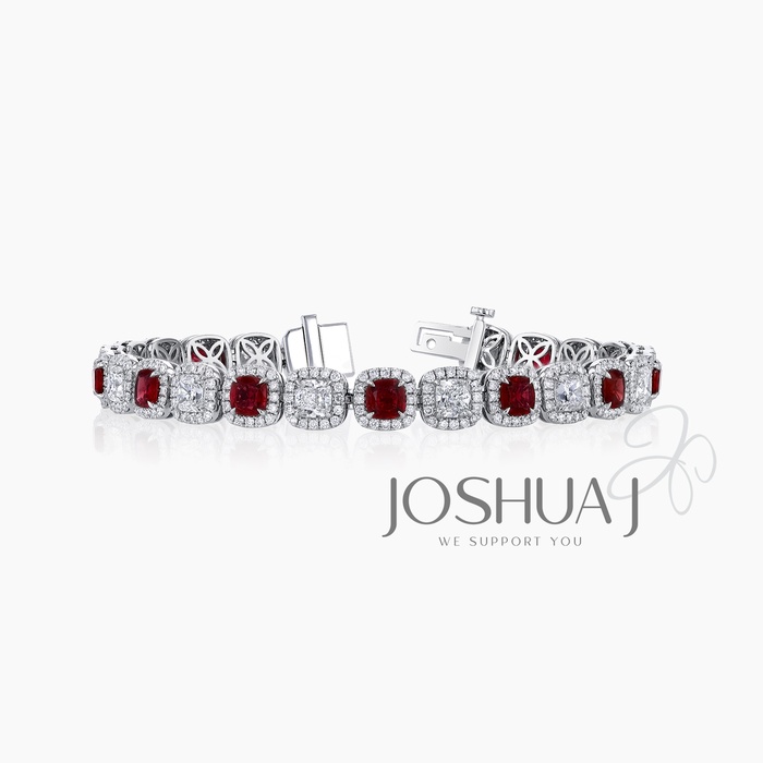 Cushion Ruby Bracelet