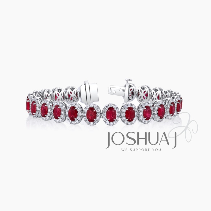 Oval Ruby Bracelet