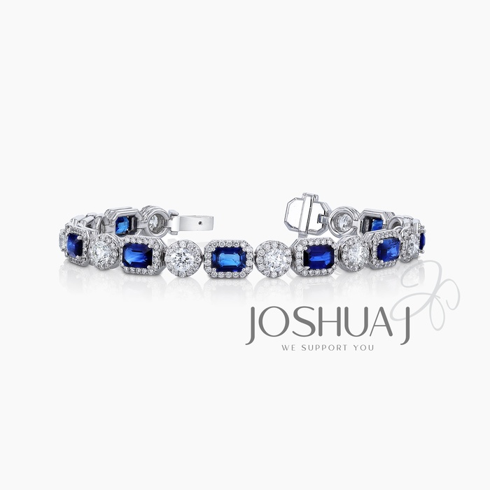 Emerald-Cut Sapphire Bracelet