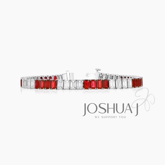 Emerald-Cut Ruby Bracelet