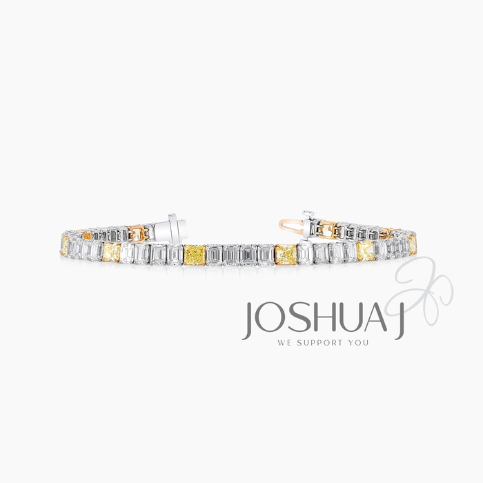 Fancy Light Radiant Diamond Bracelet