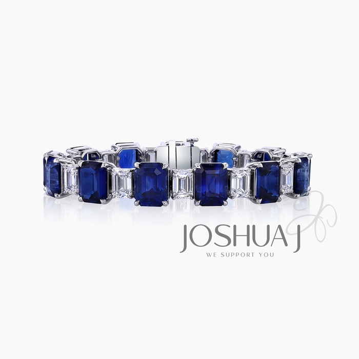 Emerald-Cut Sapphire Bracelet