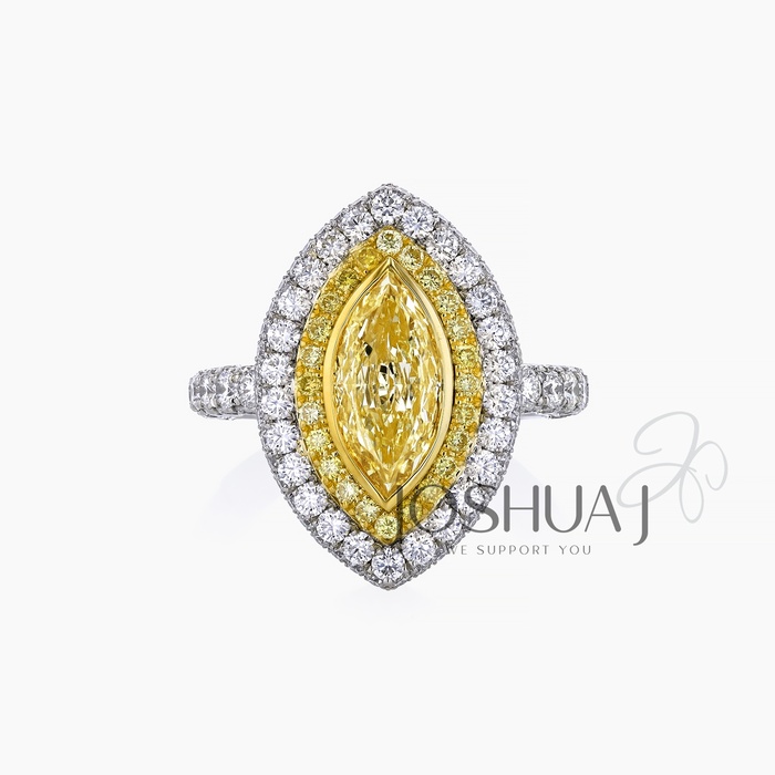 Fancy Light Round Diamond Ring