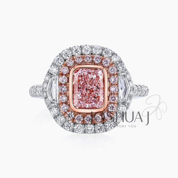 Fancy Pink Cushion Diamond Ring
