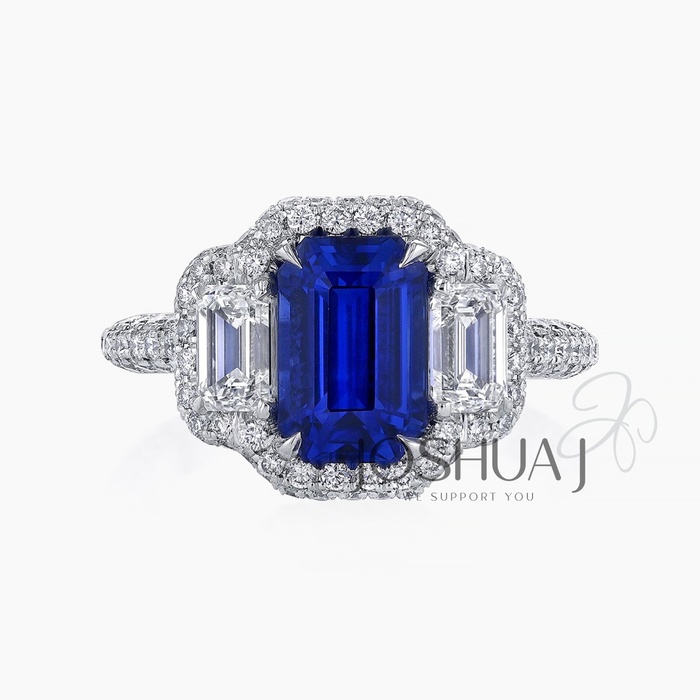 Emerald Three-Stone Ring