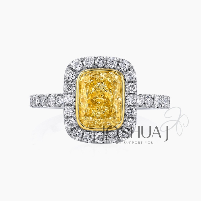 Cushion Diamond Halo Ring