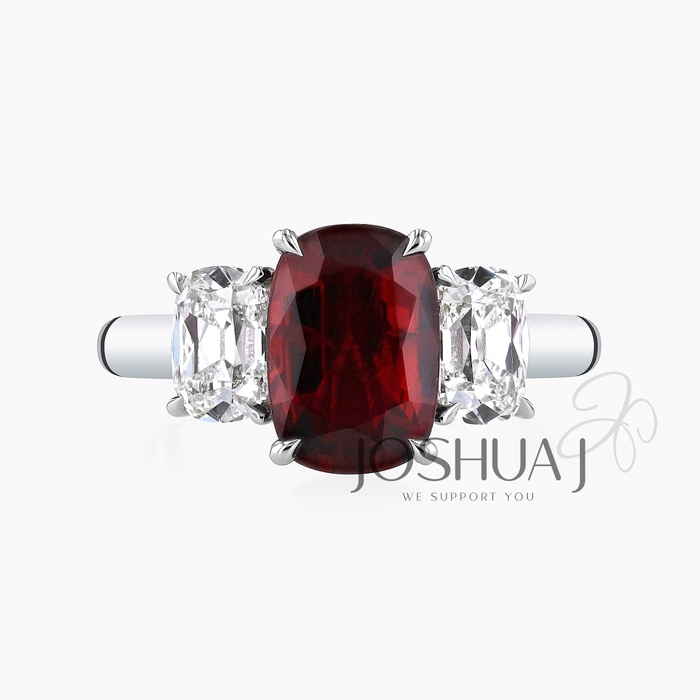 Cushion Ruby Ring